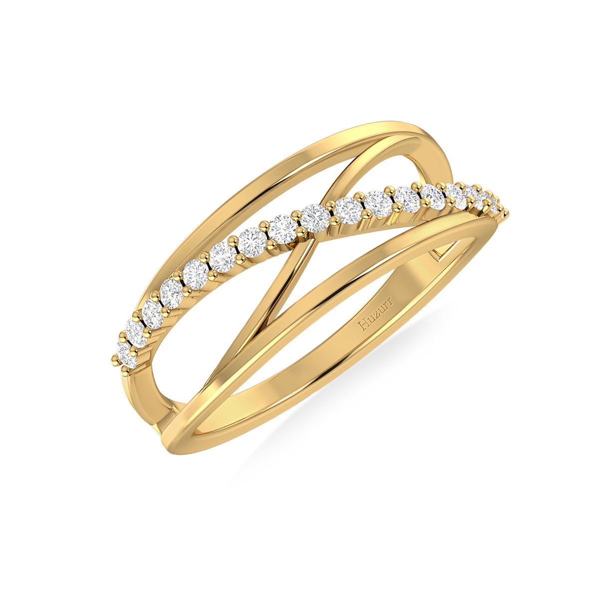 Infinity Gold Plated Band Damond Ring