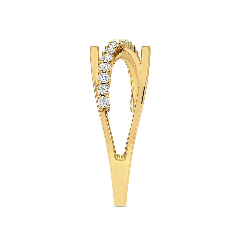 Infinity Gold Plated Band Damond Ring