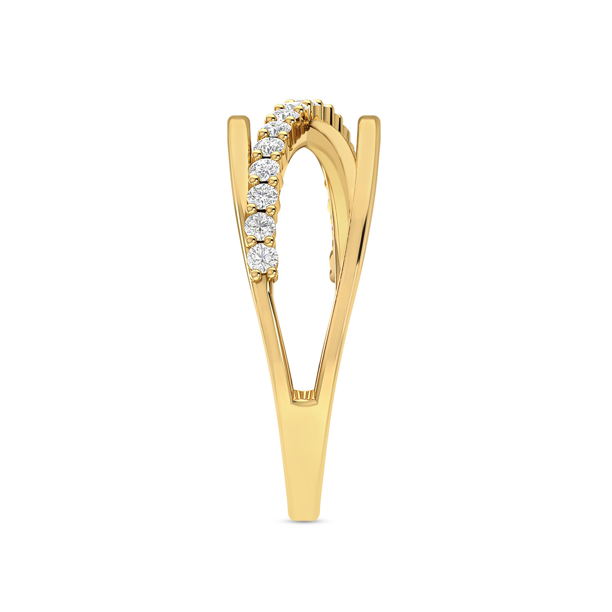 Infinity Gold Plated Band Damond Ring