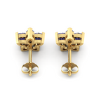 Sparkling Natural Blue Sapphire Flower Earrings