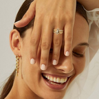 Sparkling Queen Crown Gold Plated Diamond Ring