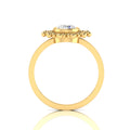 Celestial Diamond Sparkling Sun Gold Plated Ring