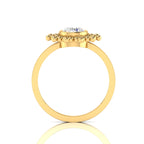 Celestial Diamond Sparkling Sun Gold Plated Ring