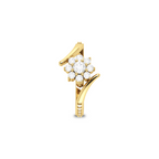 Sun Flower Gold Plated Diamond Ring