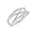 Infinity Band Damond Silver Ring