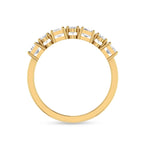 Oval & Emerald Cut Mix Diamond Stackable Ring