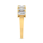 Oval & Emerald Cut Mix Diamond Stackable Ring