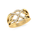 Gold Plated Diamond Eternity Ring
