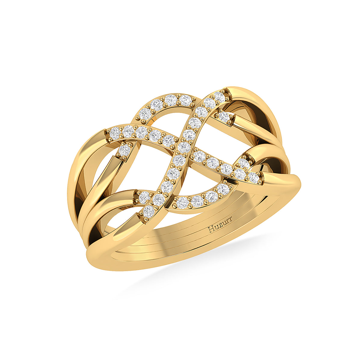 Gold Plated Diamond Eternity Ring