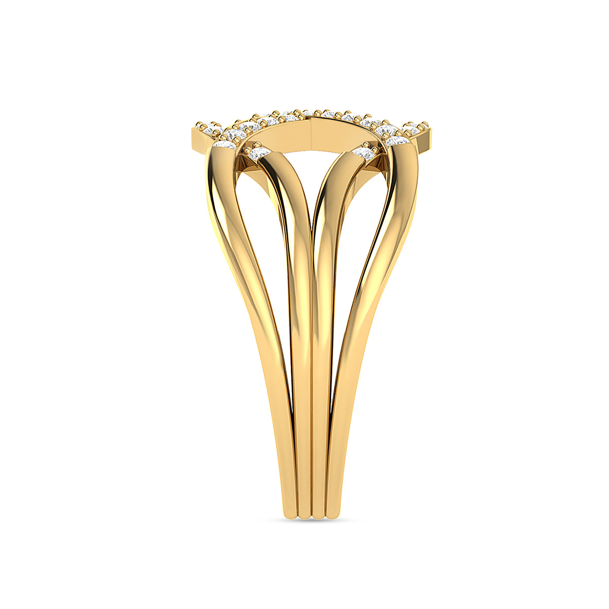 Gold Plated Diamond Eternity Ring