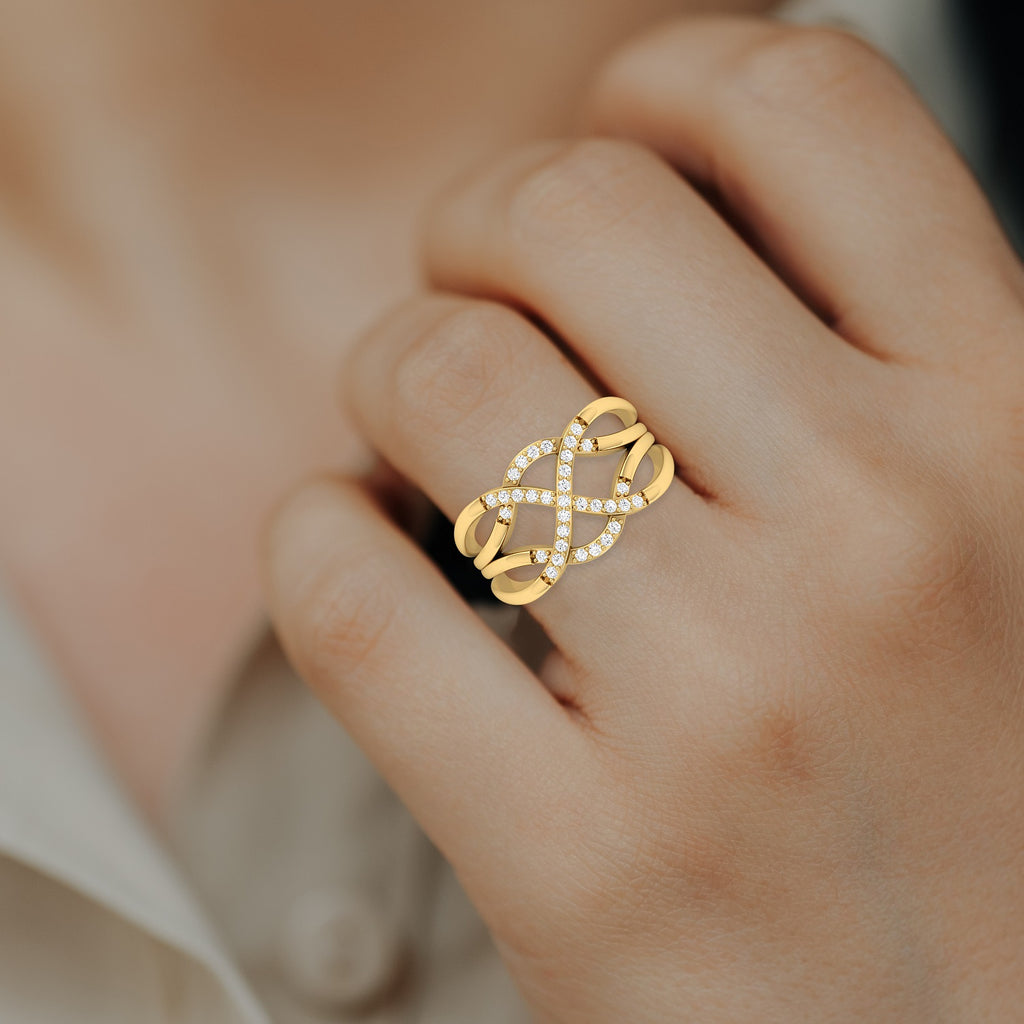 Gold Plated Diamond Eternity Ring