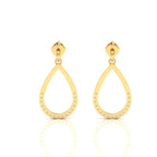 Emerald Gold Plated Open Teardrop Earrings