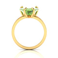 Trillion Curved Peridot Gold Plated Ring