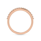Rose Gold Plated Infinity Band Damond Silver Ring