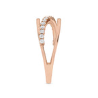 Rose Gold Plated Infinity Band Damond Silver Ring