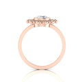 Celestial Diamond Sparkling Sun Rose Gold Plated Ring