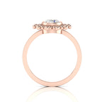 Celestial Diamond Sparkling Sun Rose Gold Plated Ring