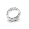 Classic Sterling Silver Diamond Band Ring