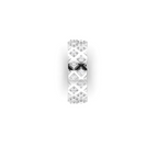 Classic Sterling Silver Diamond Band Ring