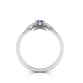 Tanzanite 925 Silver Starburst Solitaire Ring