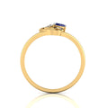 Oval-Cut Tanzanite Gold Plated Two Tone Classic Ring