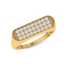 Gold Plated Diamond Stackable Ring