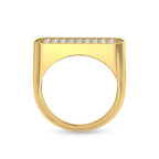 Gold Plated Diamond Stackable Ring