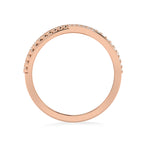 Multi-Tier Rose Gold Plated Band Diamond Ring