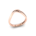 Rose Gold Plated Sparkling Diamond Band Promise Ring