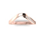 Rose Gold Plated Sparkling Diamond Band Promise Ring