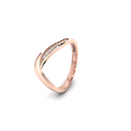 Rose Gold Plated Sparkling Diamond Band Promise Ring