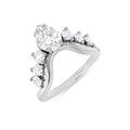 Silver Crown Diamond Ring