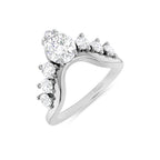 Silver Crown Diamond Ring
