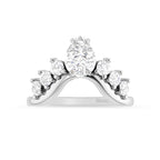 Silver Crown Diamond Ring