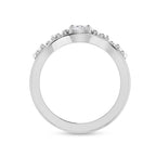 Silver Crown Diamond Ring