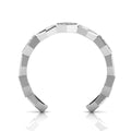 Black Diamond Adjustable Band Honeycomb Silver Ring