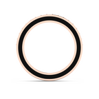 Rose Gold Plated White And Black Diamond Half Eternity Band Ring