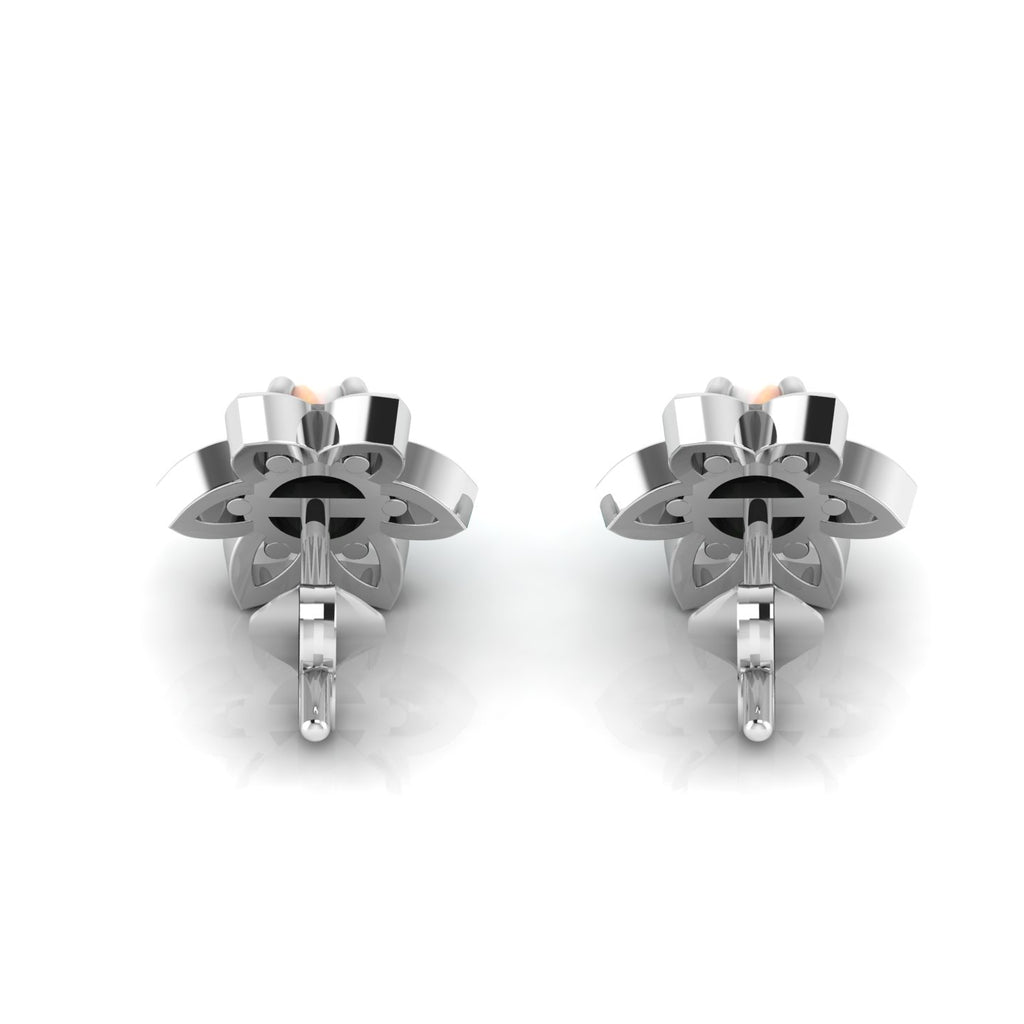 Sterling Silver Floral Studs Opal Earrings