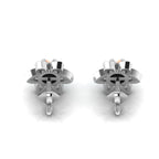 Sterling Silver Floral Studs Opal Earrings