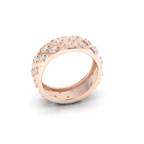 Rose Gold Plated Diamond Band Ring For Her