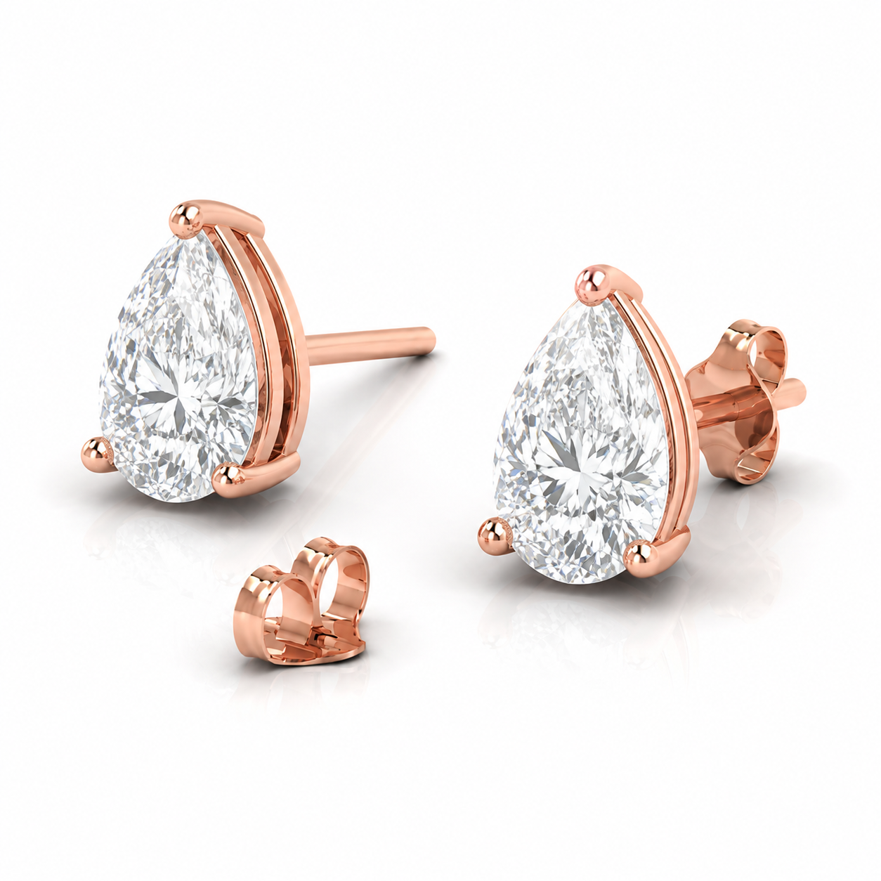 Free Gift Rose Gold Plated Earrings - Design C