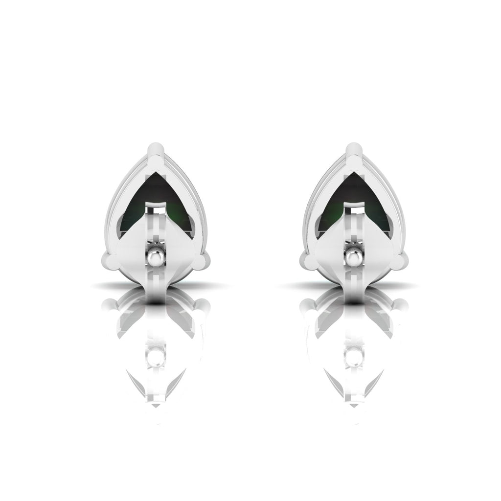 Sterling Silver Pear-Cut Opal Stud Earrings