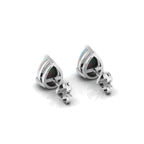 Sterling Silver Pear-Cut Opal Stud Earrings
