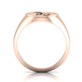 Black Enamel Spiral Snake Engraved Rose Gold Plated Classic Signet Ring