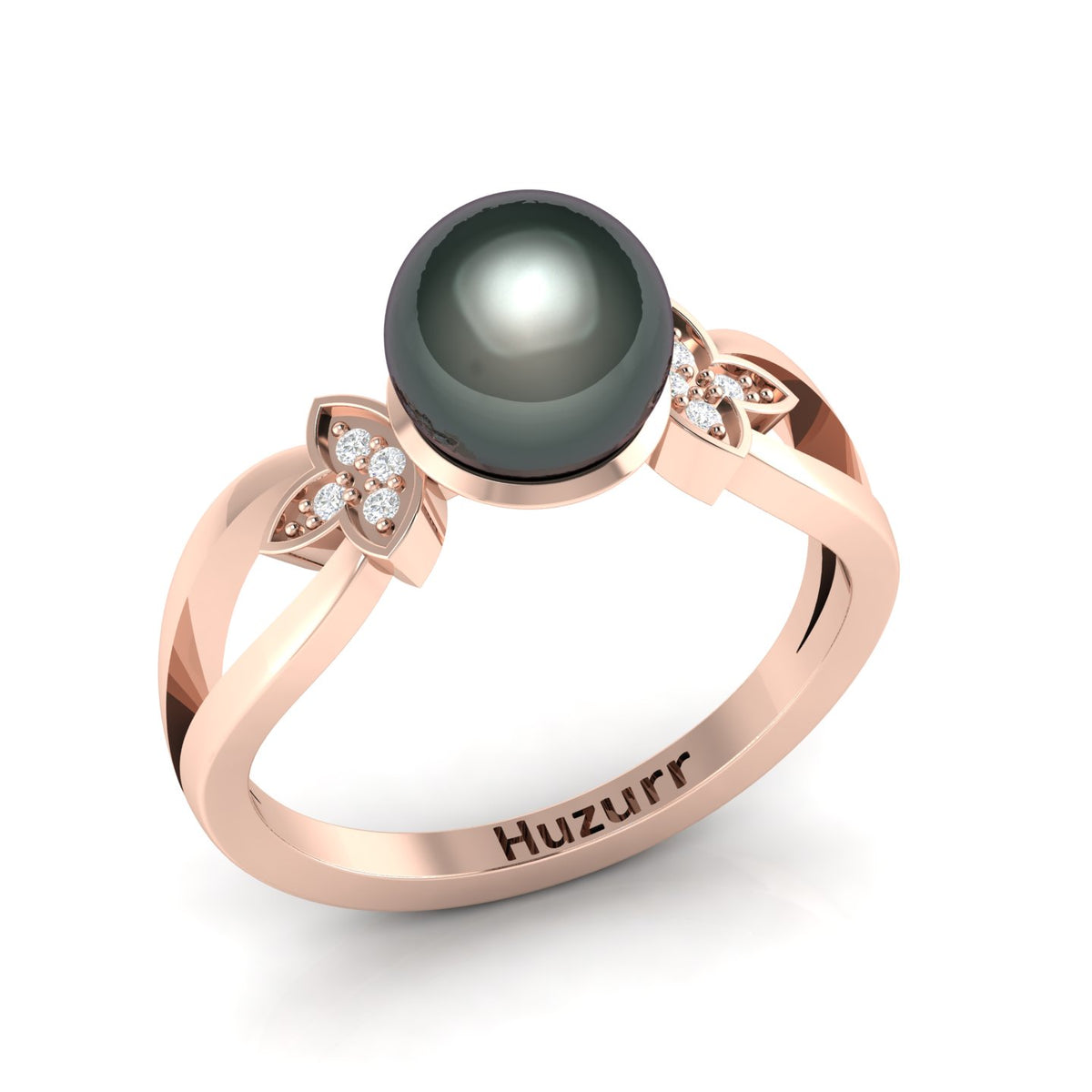 Tahitian Pearl Diamond Rose Gold Plated Ring