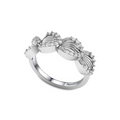 925 Silver Sparkling Shimmering Feather Diamond Ring