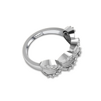 925 Silver Sparkling Shimmering Feather Diamond Ring
