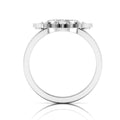 Black Diamond 925 Silver Sun & Moon Double Band Ring