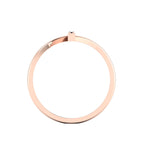 Black Diamond Rose Gold Plated Two Tone Vertical Bar Ring