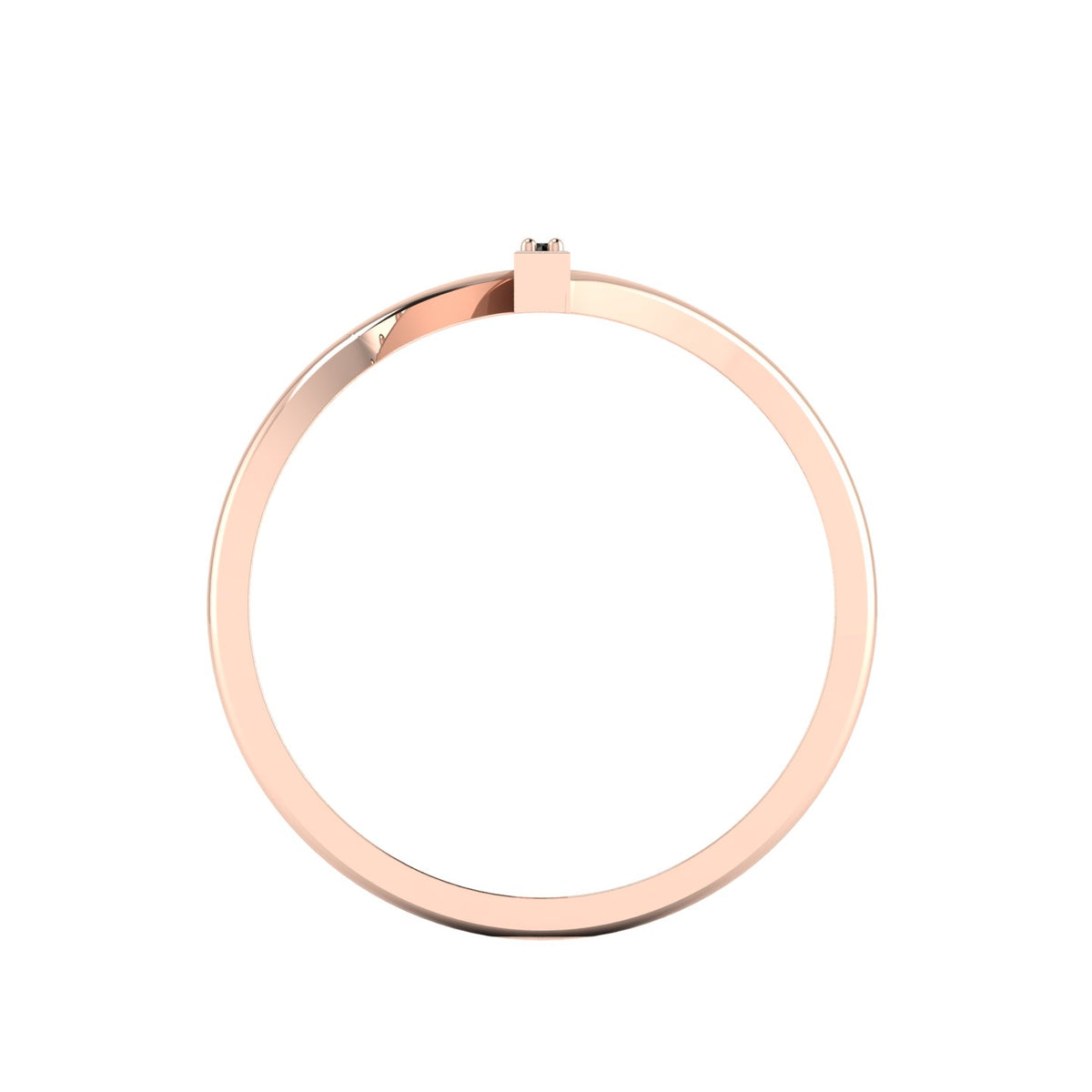 Black Diamond Rose Gold Plated Two Tone Vertical Bar Ring